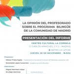 Cartel prsentación segundo informe grupo bilingüismo